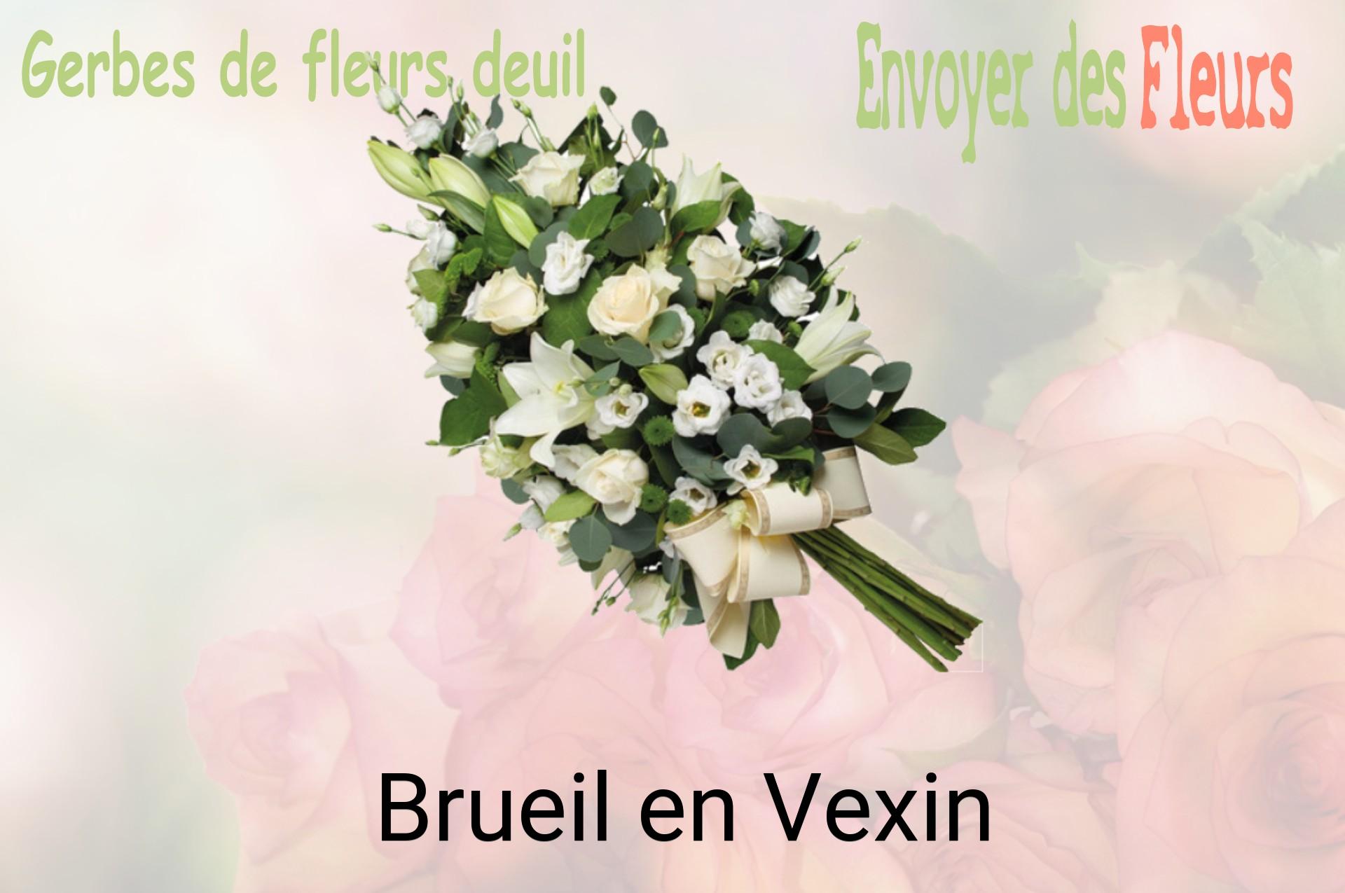 Gerbe de fleurs de deuil livrée à Brueil-en-Vexin